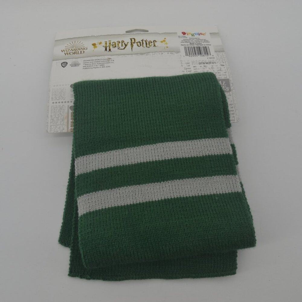 Harry Potter Wizard Scarf Disguise Wizarding World Slytherin Green Grey Stripe - Picture 9 of 11